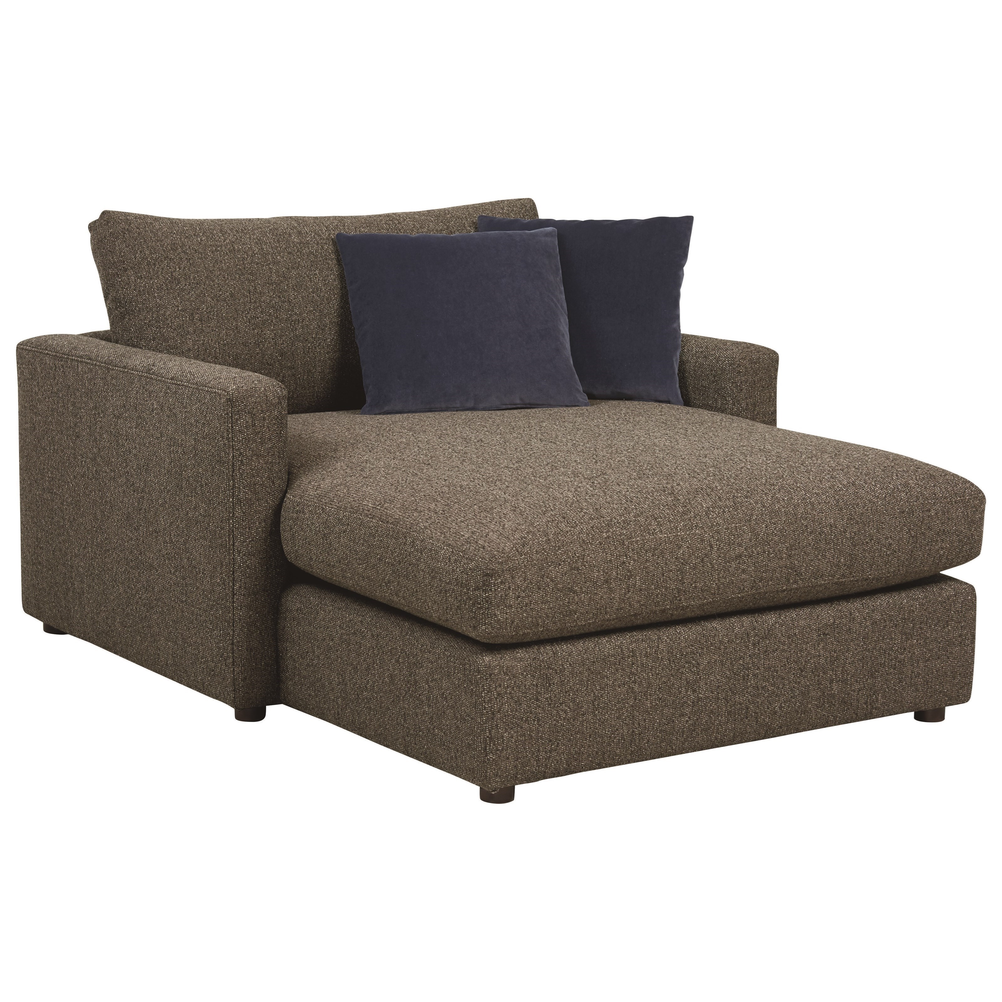 Bassett Allure Contemporary Chaise with Track Arms Bassett of